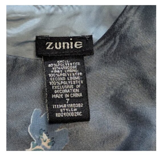 Zunie Girls Floral Satin Dress with Crinoline Underskirt | Size 7 - Picture 9 of 9